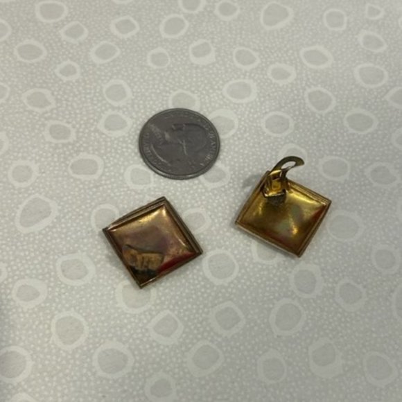 VTG Damascene Spanish Square EARRINGS - Picture 6 of 6